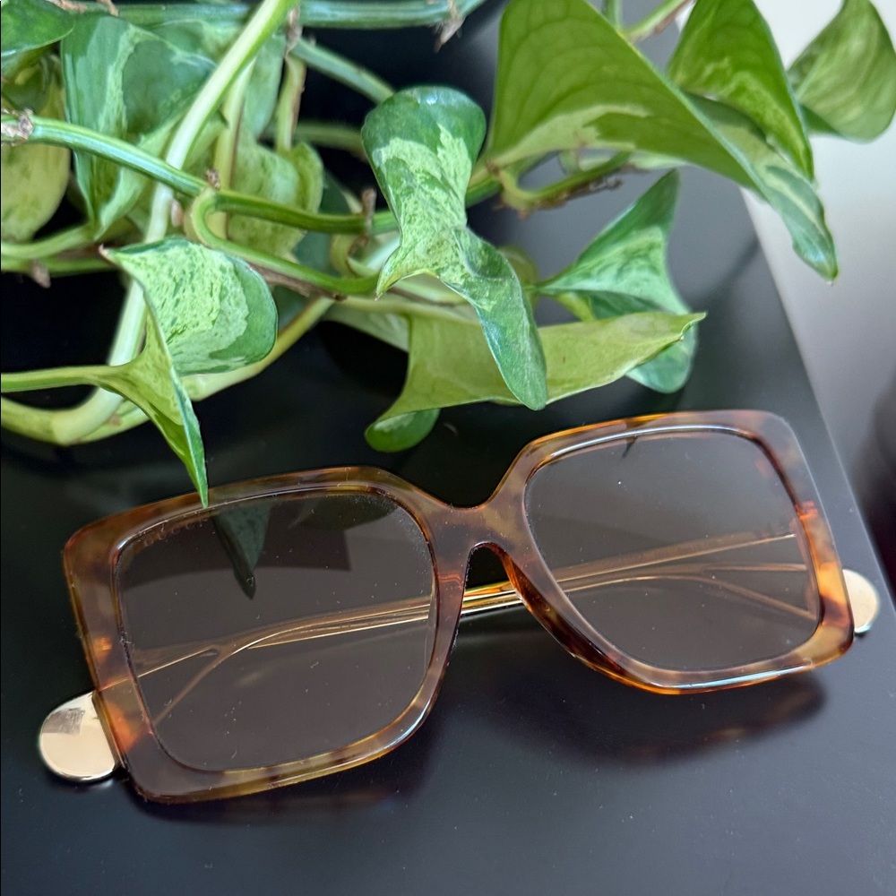 Gucci Tortoise Shell Square Sunglasses